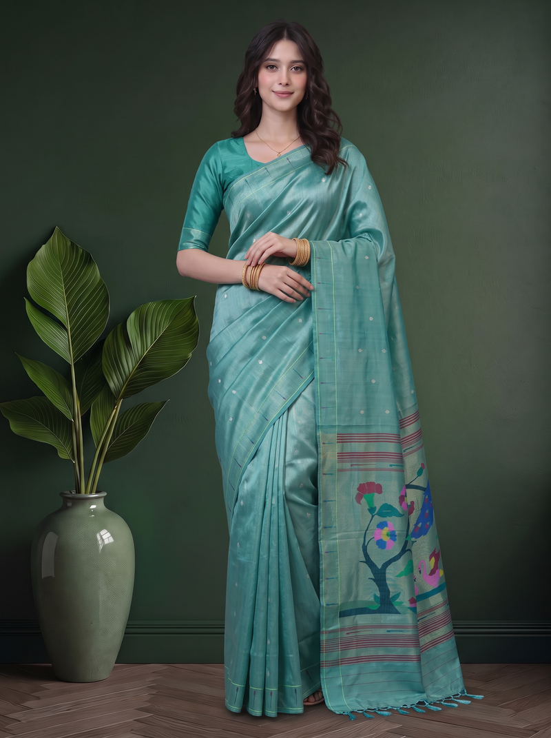 Paithani - Sky Blue
