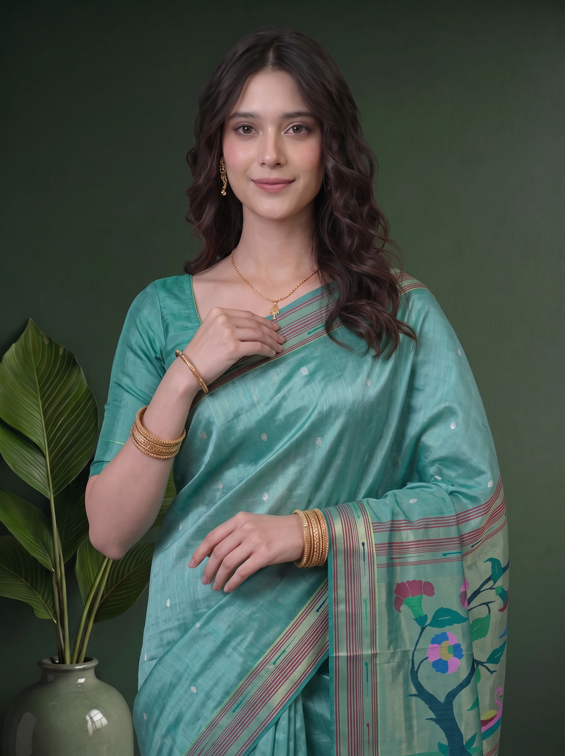 Paithani - Sky Blue