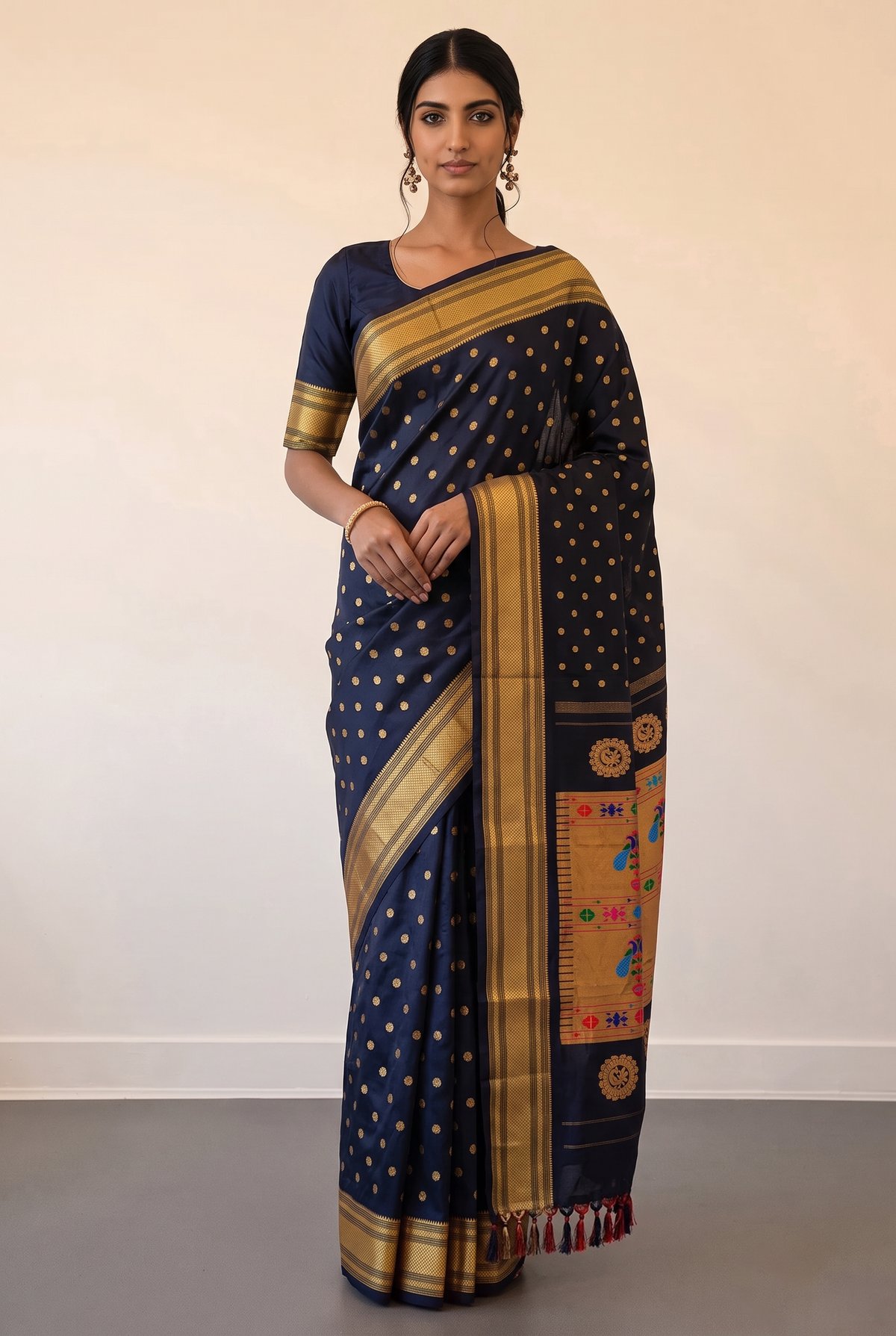 Paithani - Black and Gold