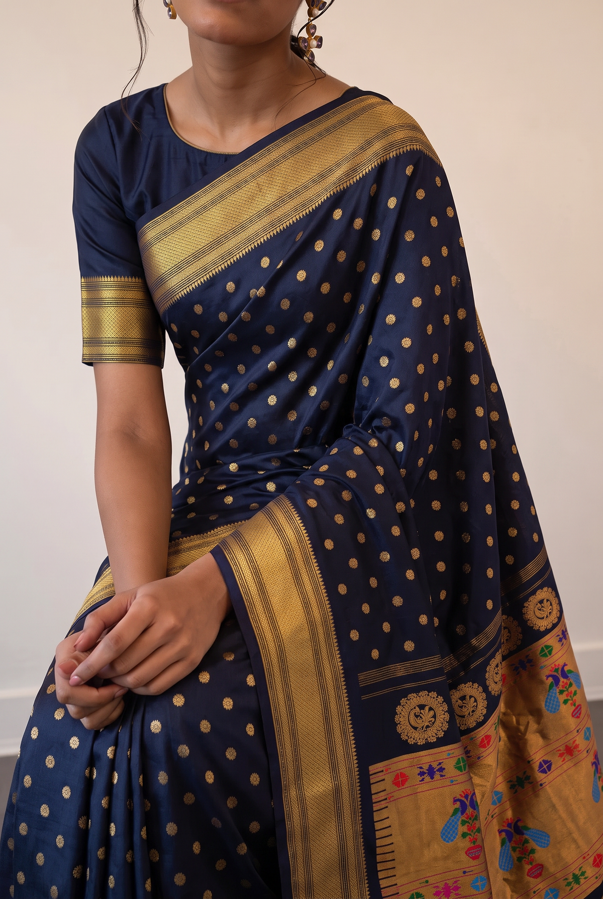 Paithani - Black and Gold