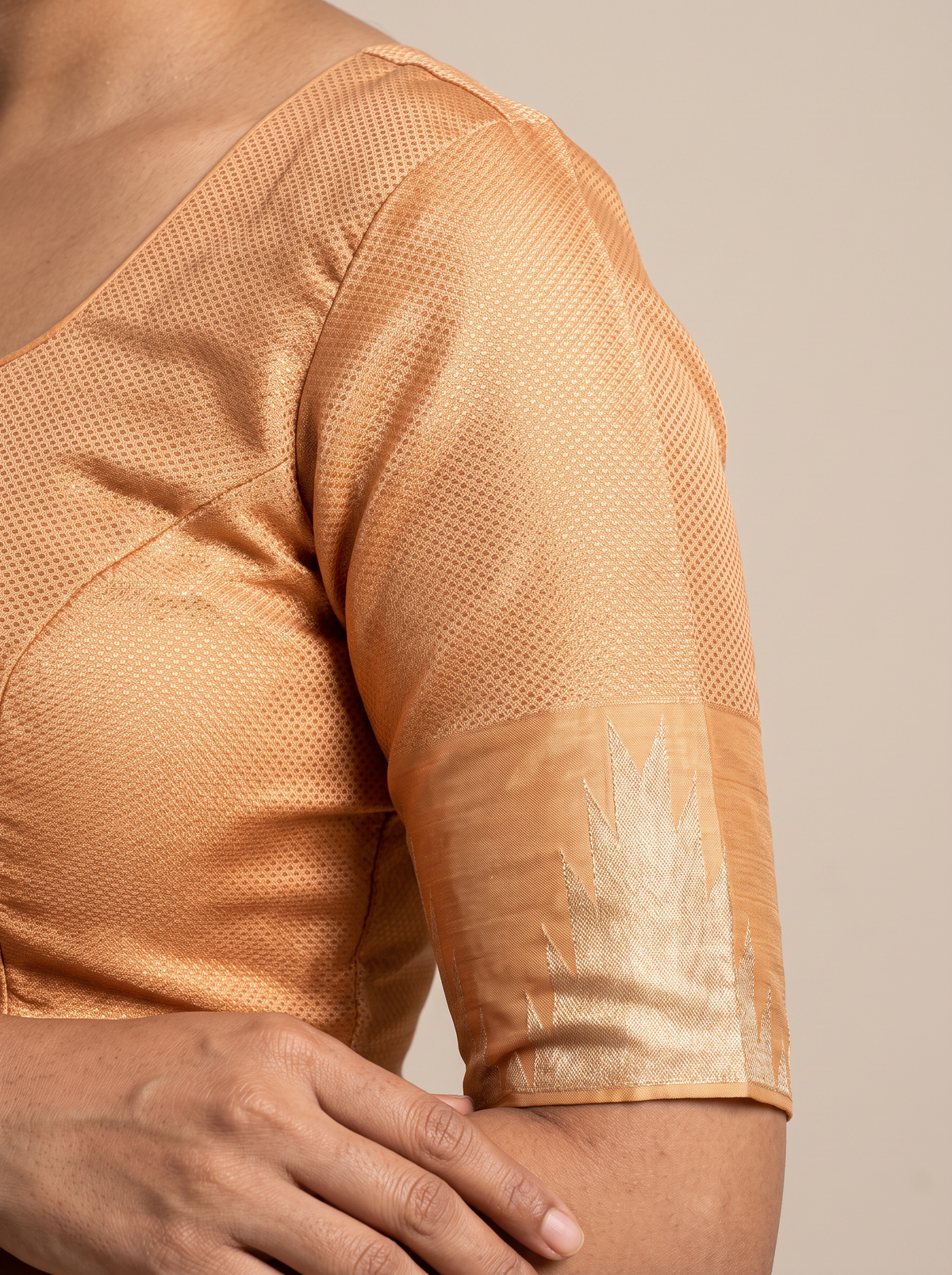 Kanjivaram - Copper with Gold
