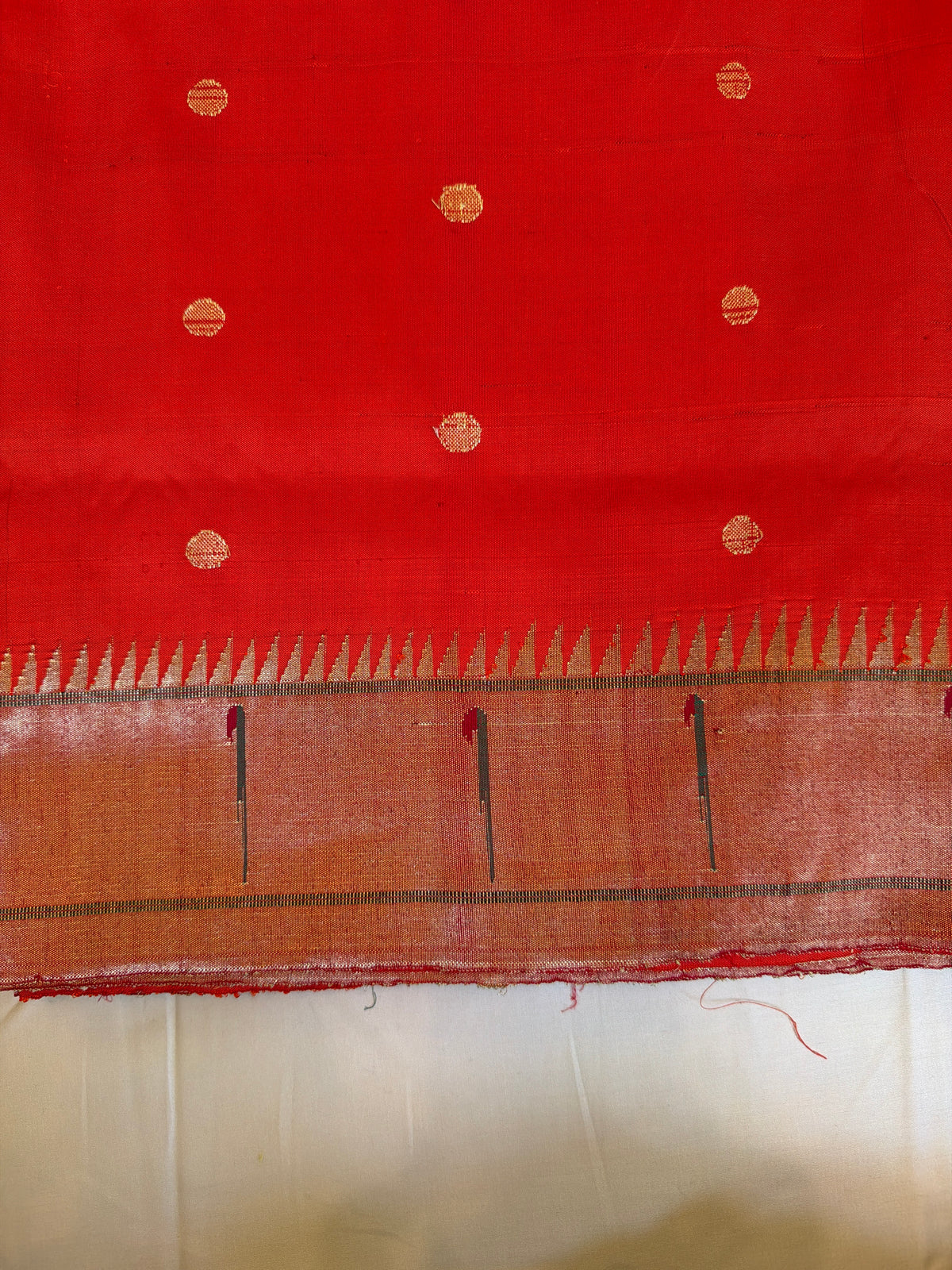 Paithani - Red and Gold