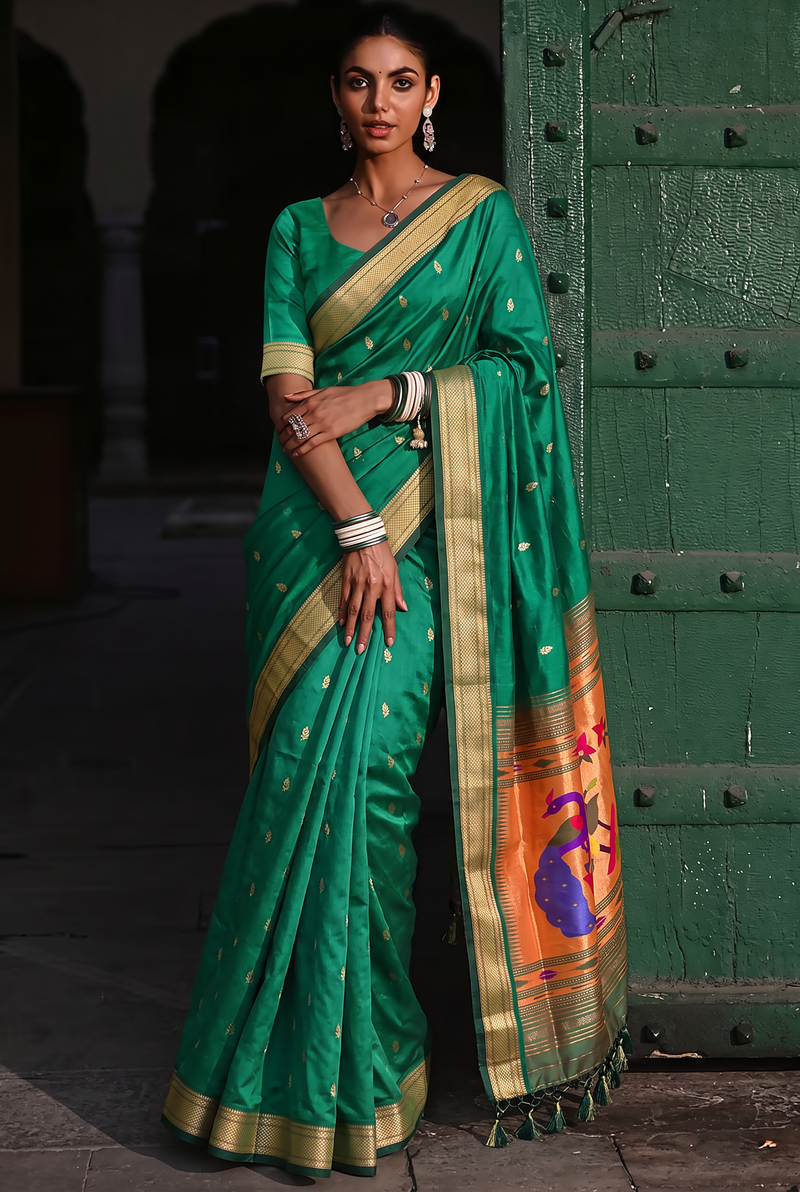 Paithani - Bottle Green