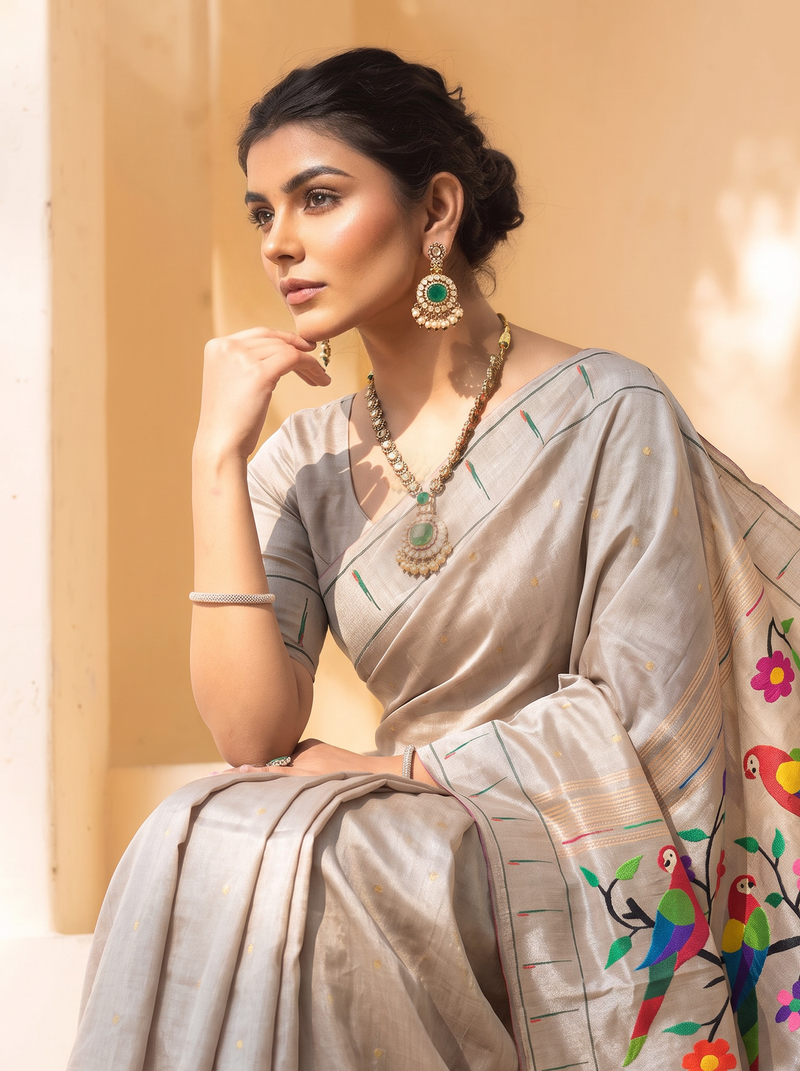 Paithani - Silver
