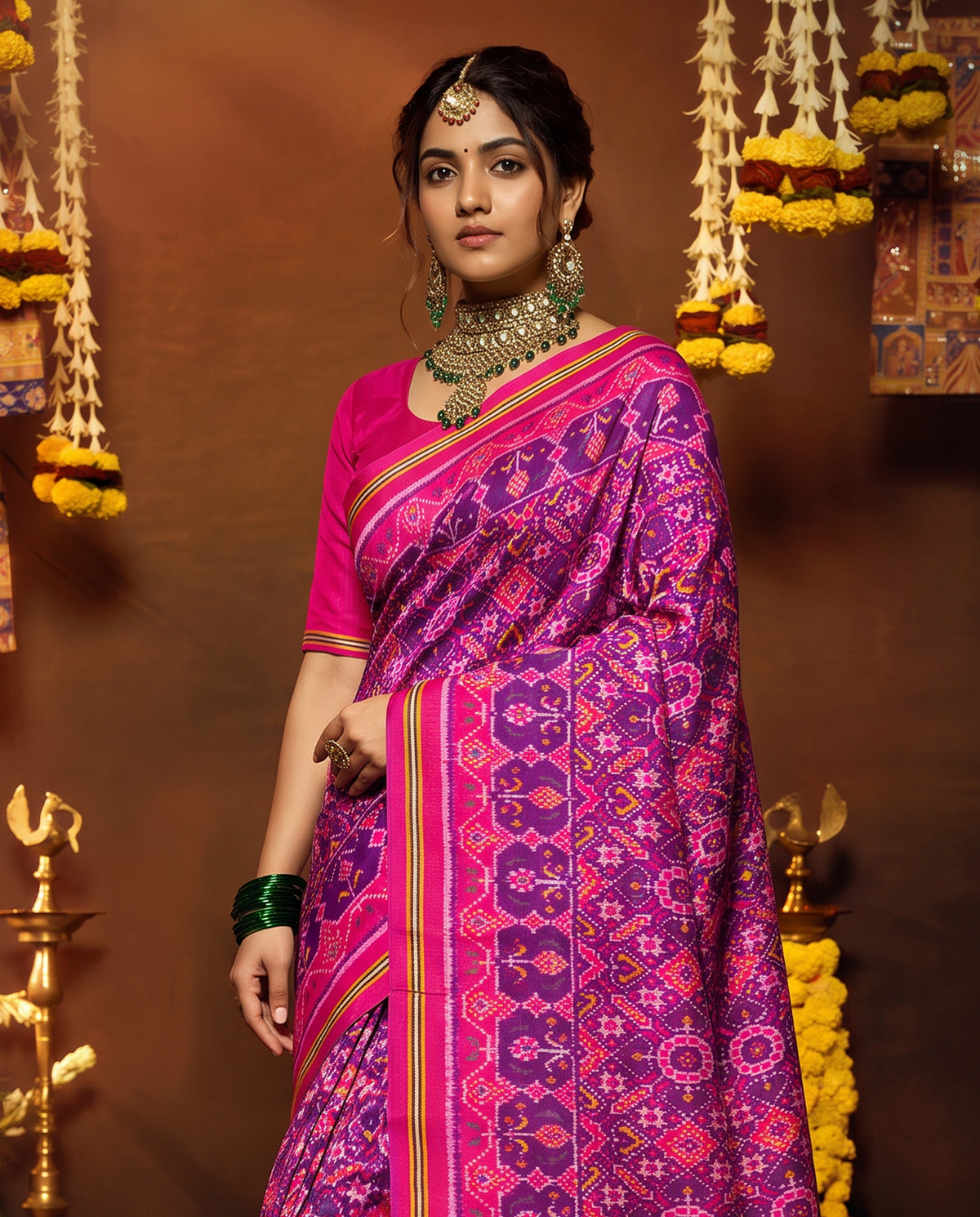 Patola - Rani Pink Base
