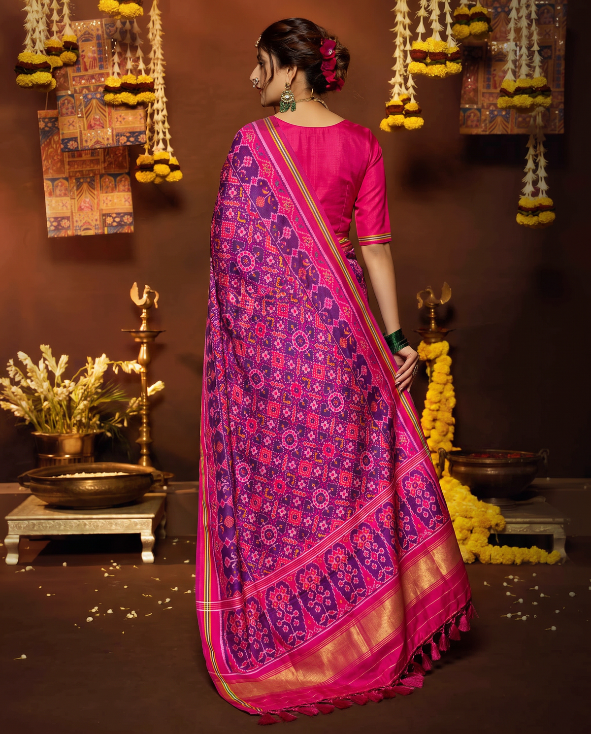 Patola - Rani Pink Base