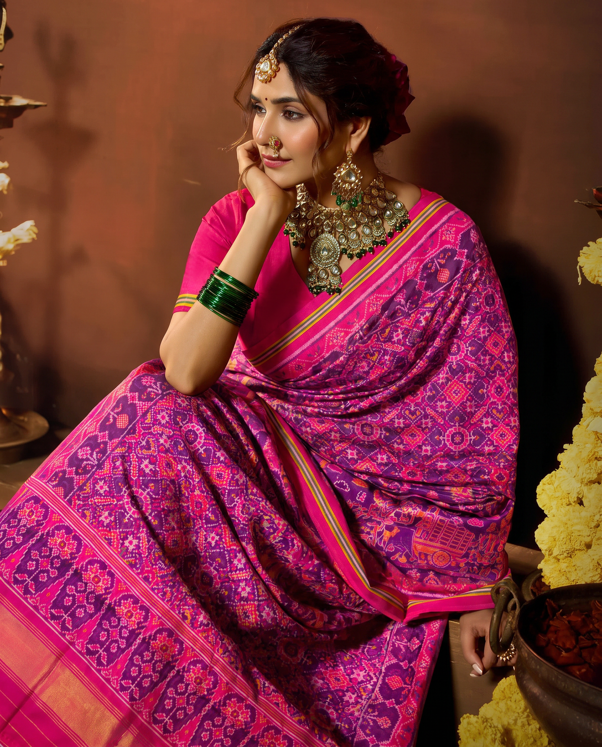 Patola - Rani Pink Base