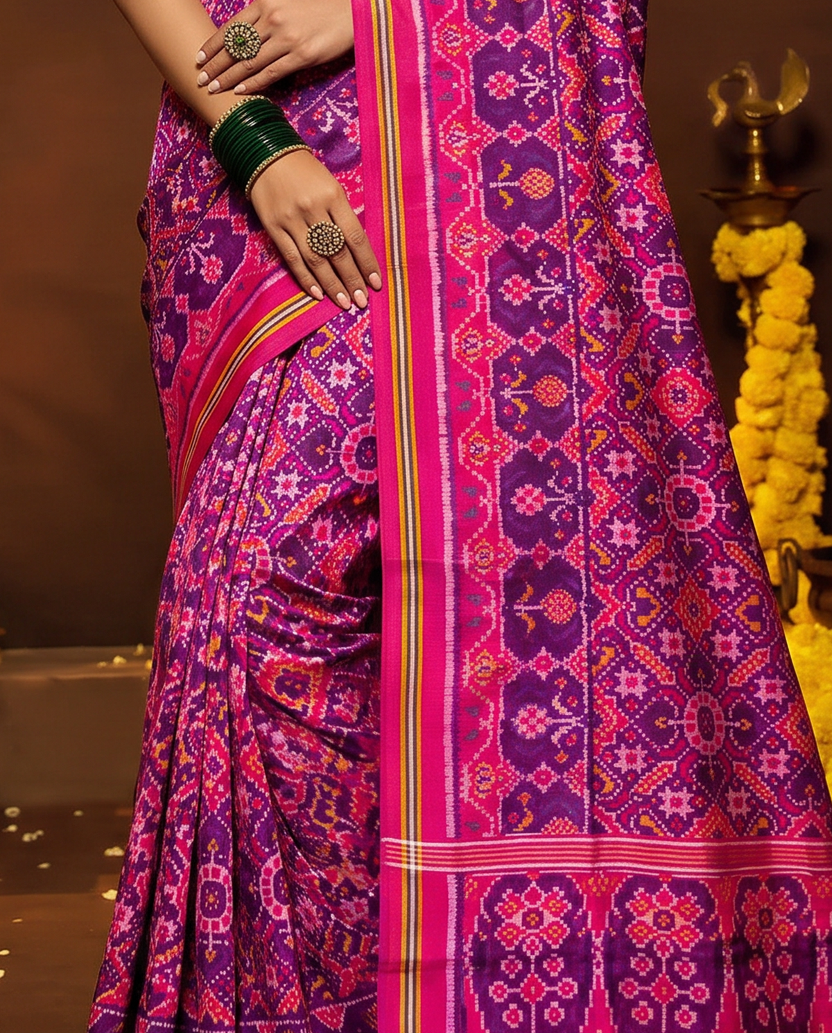 Patola - Rani Pink Base