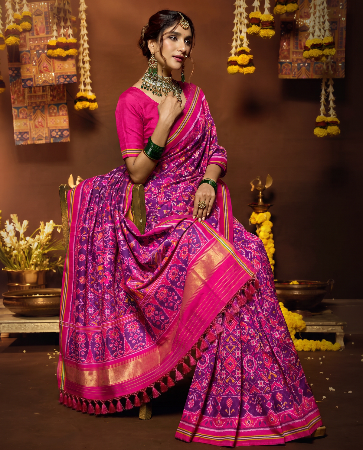 Patola - Rani Pink Base