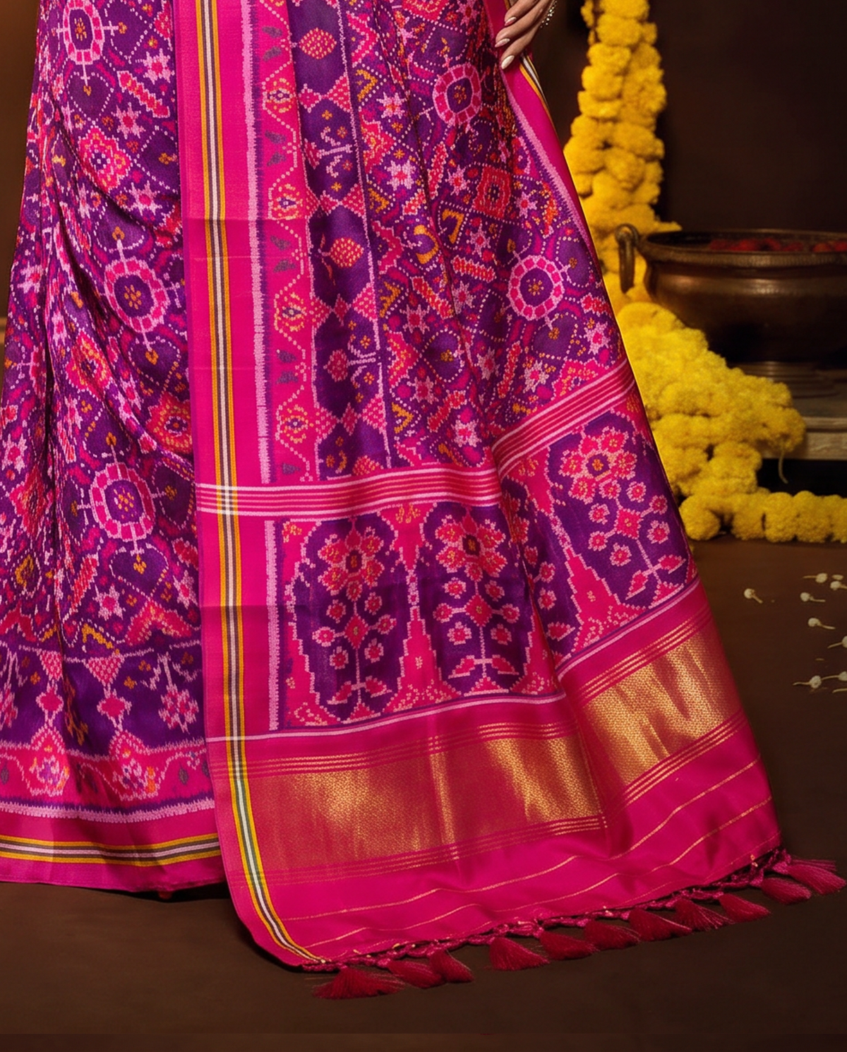 Patola - Rani Pink Base