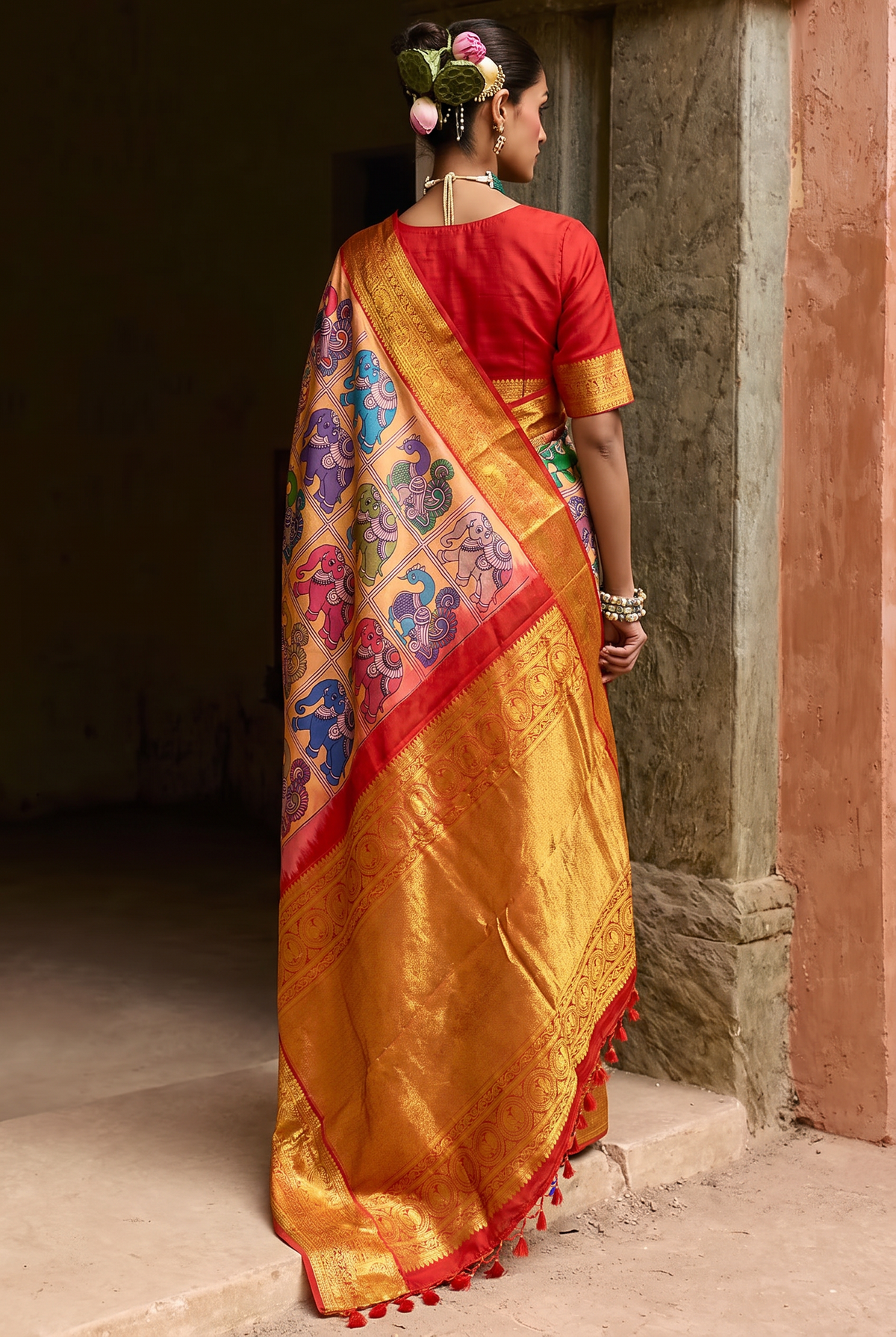 Kalahasti Kalamkari - Mustard Yellow